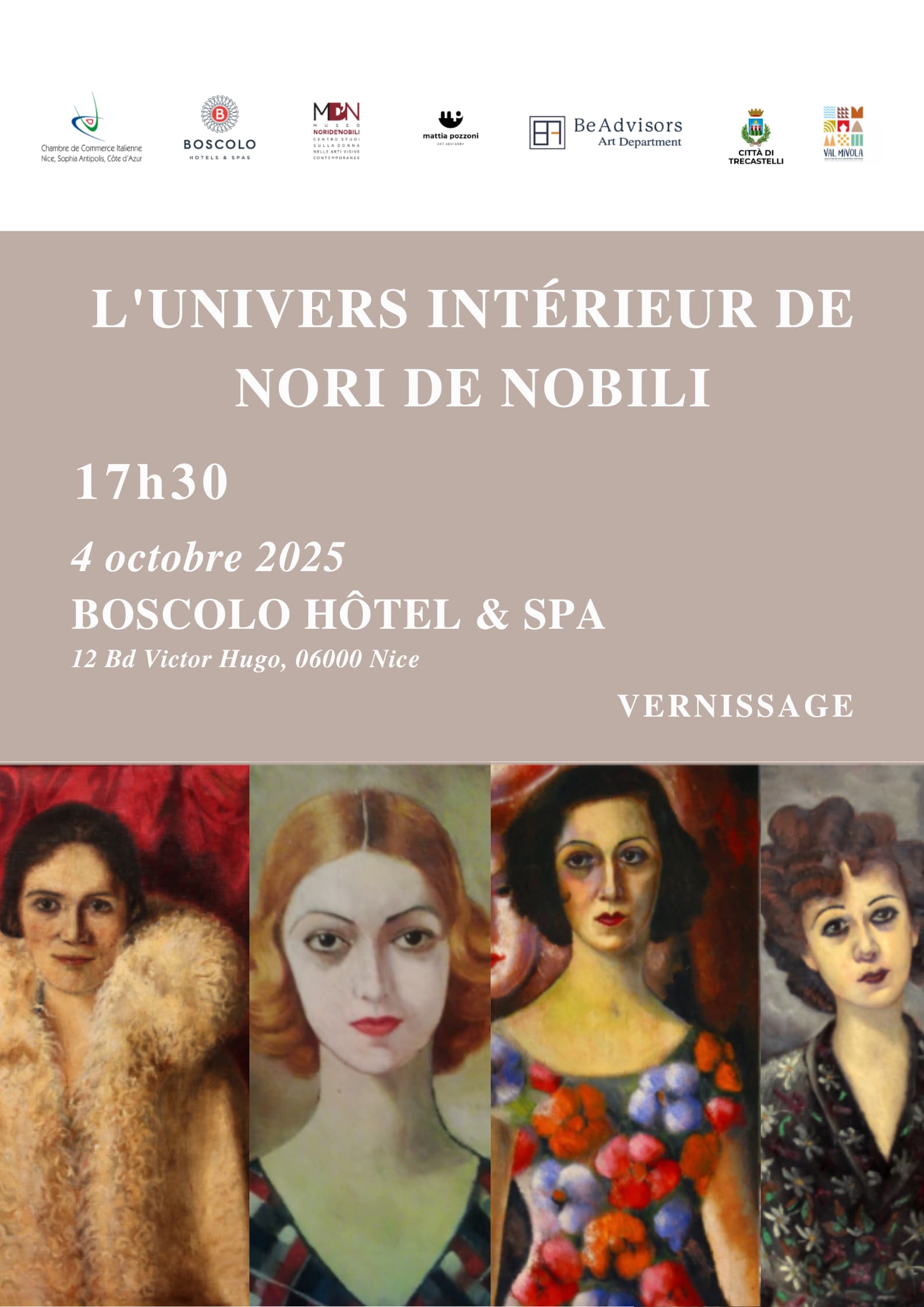 locandina  L’UNIVERS INTÉRIEUR DE NORI DE’ NOBILI